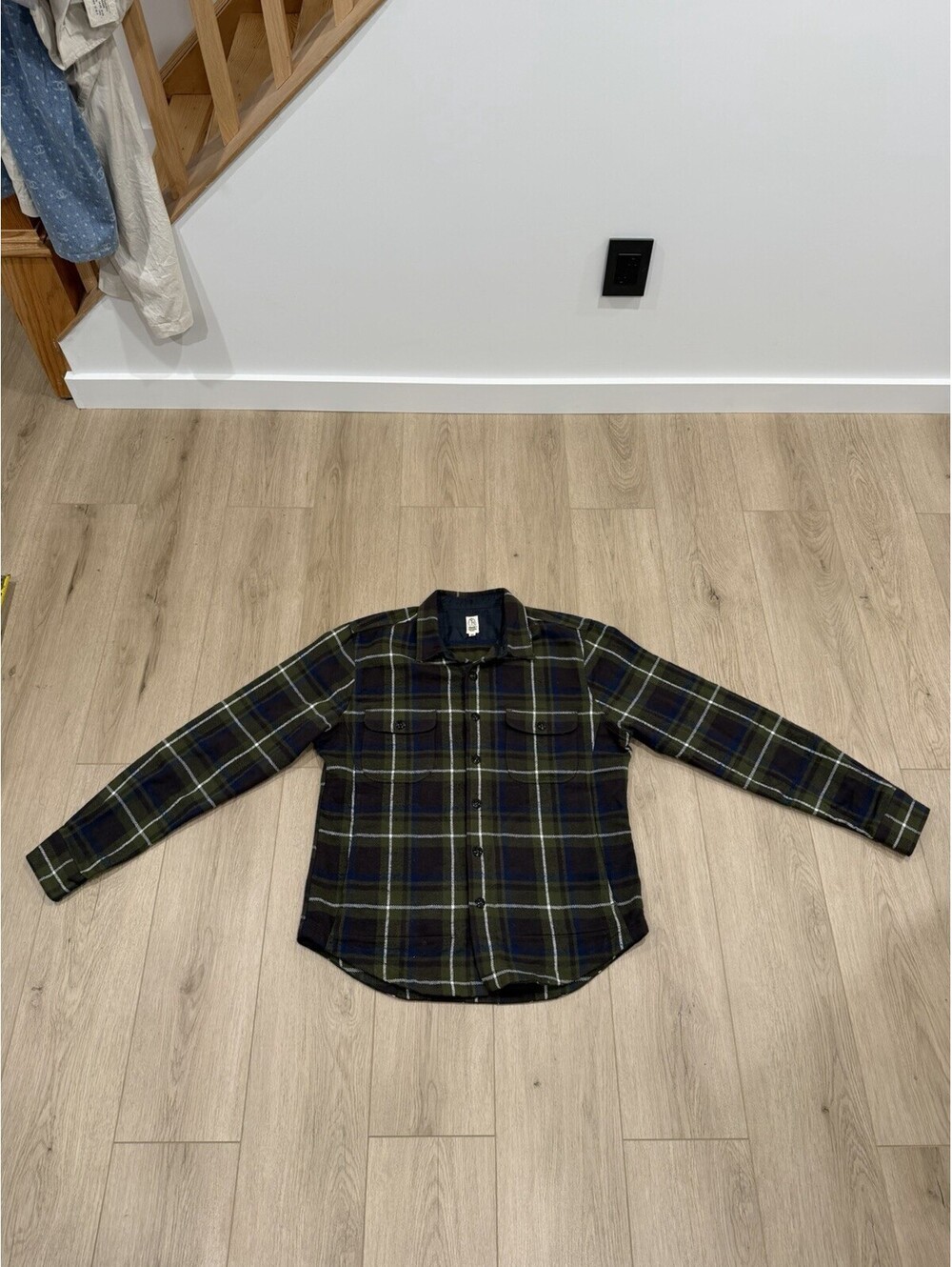 Hiroshi KATO- The Anvil Jacket Green Plaid Heavy Flannel Cotton XL